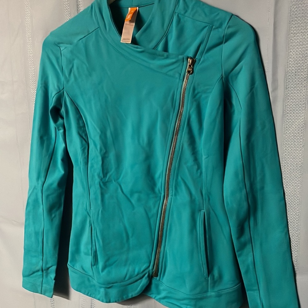 Lucy Full Zip Jacket Athletic Workout Turquoise W… - image 4
